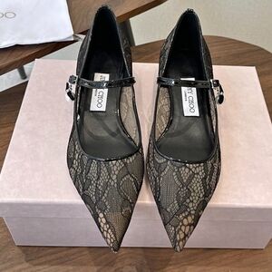 Jimmy Choo Black Lace Heels